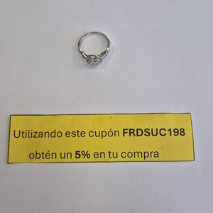 ANILLO ORO BLANCO 10 K 2.9 GRMS (SEMINUEVO)