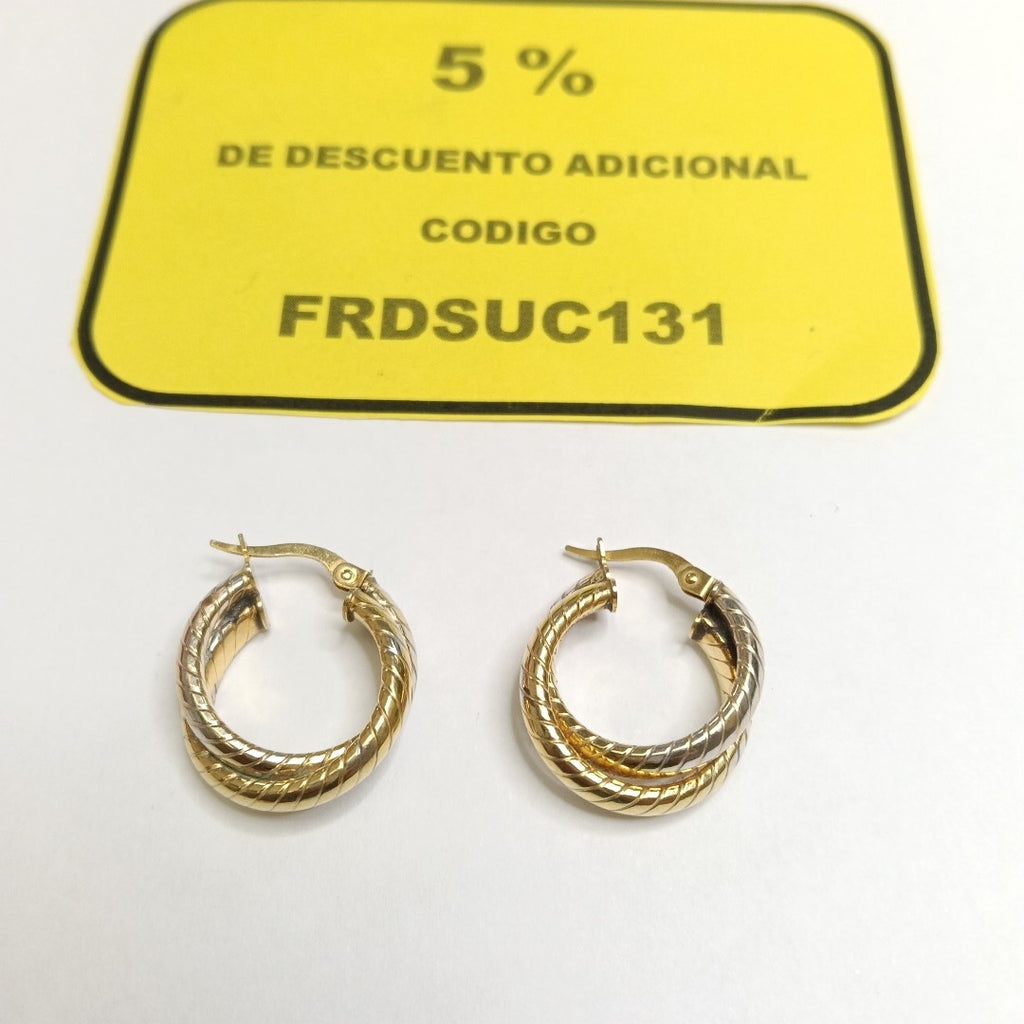 ARRACADAS PAR ORO 14 K 3.2 GRMS (SEMINUEVO)