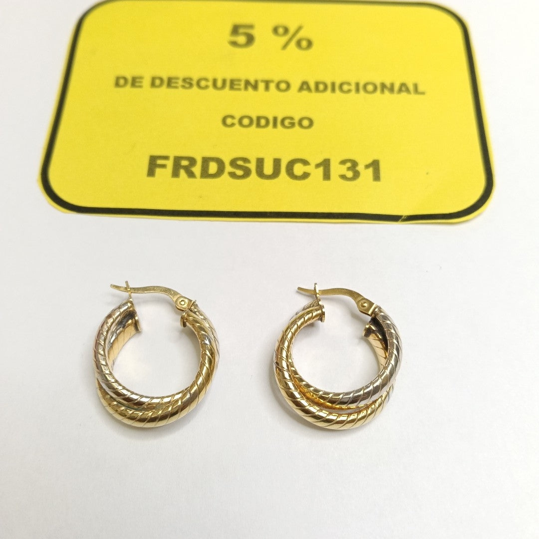 ARRACADAS PAR ORO 14 K 3.2 GRMS (SEMINUEVO)