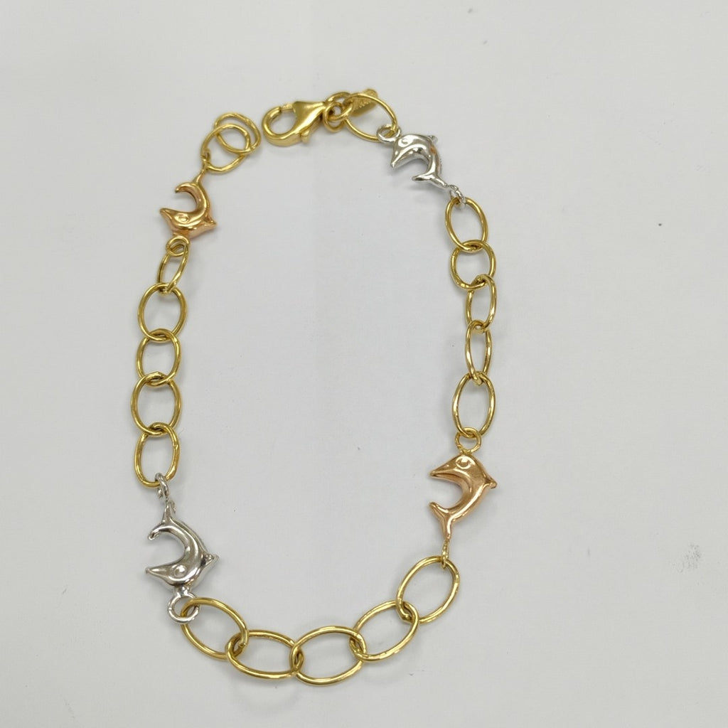 PULSERA ORO COMBINADO 10 K 2.2 GRMS (SEMINUEVO)