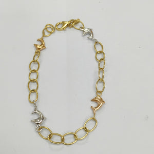PULSERA ORO COMBINADO 10 K 2.2 GRMS (SEMINUEVO)