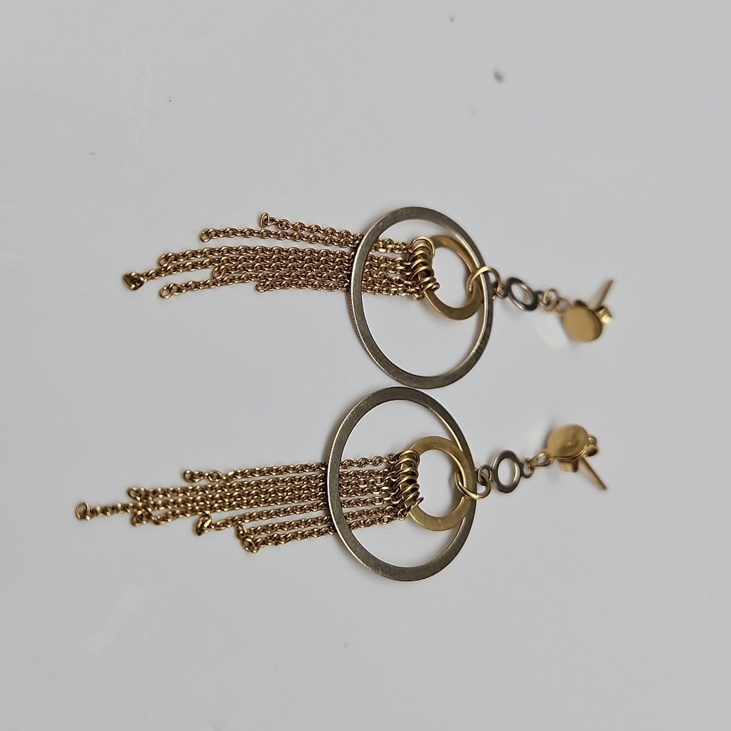 BROQUELES PAR ORO COMBINADO 14 K 3,60 GRMS (SEMINUEVO)