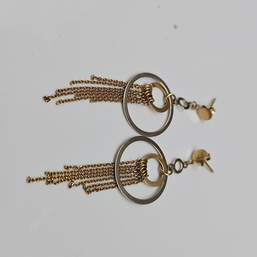 BROQUELES PAR ORO COMBINADO 14 K 3,60 GRMS (SEMINUEVO)