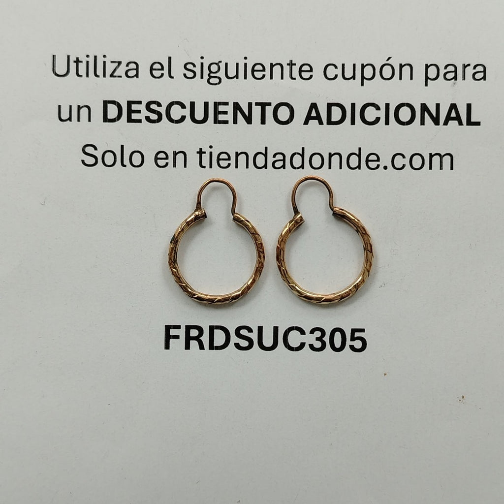 ARRACADAS PAR ORO 10 K 1.9 GRMS (SEMINUEVO)