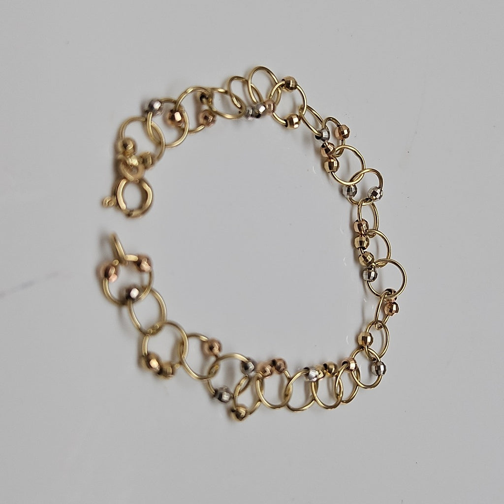 PULSERA ORO COMBINADO 14 K 6,80 GRMS (SEMINUEVO)