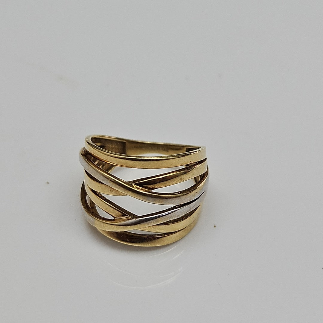 ANILLITO ORO COMBINADO 10 K 3,80 GRMS (SEMINUEVO)