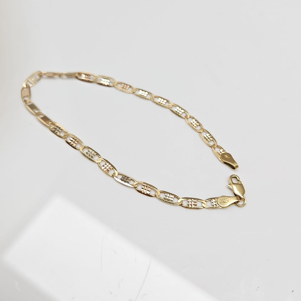 PULSERA ORO COMBINADO 14 K 3,10 GRMS (SEMINUEVO)