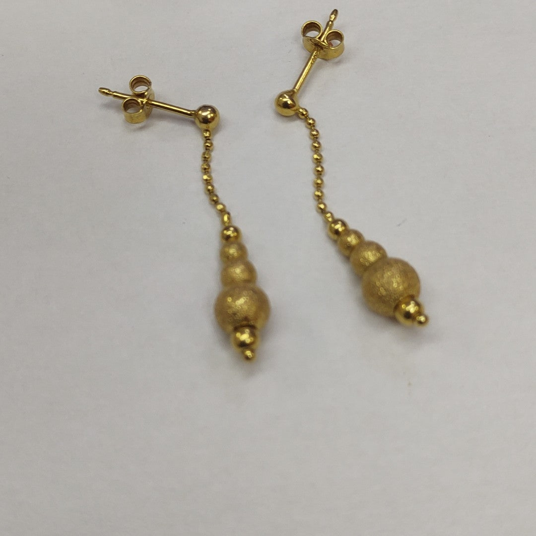 BROQUELES PAR ORO 14 K 2,40 GRMS (SEMINUEVO)