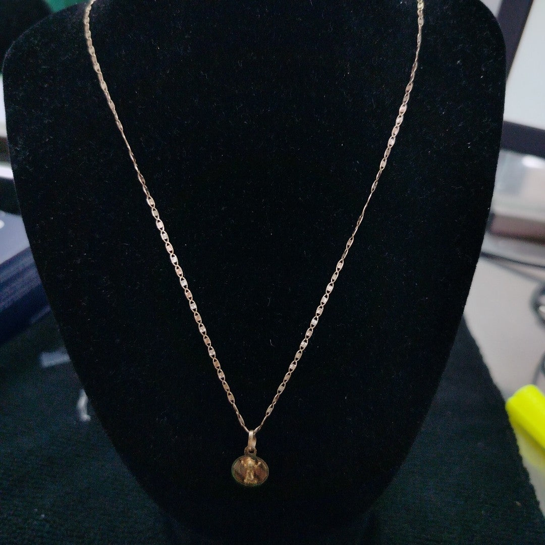 CADENA,MEDALLA RELIGIOSA ORO COMBINADO 10 K 1,80 GRMS (SEMINUEVO)
