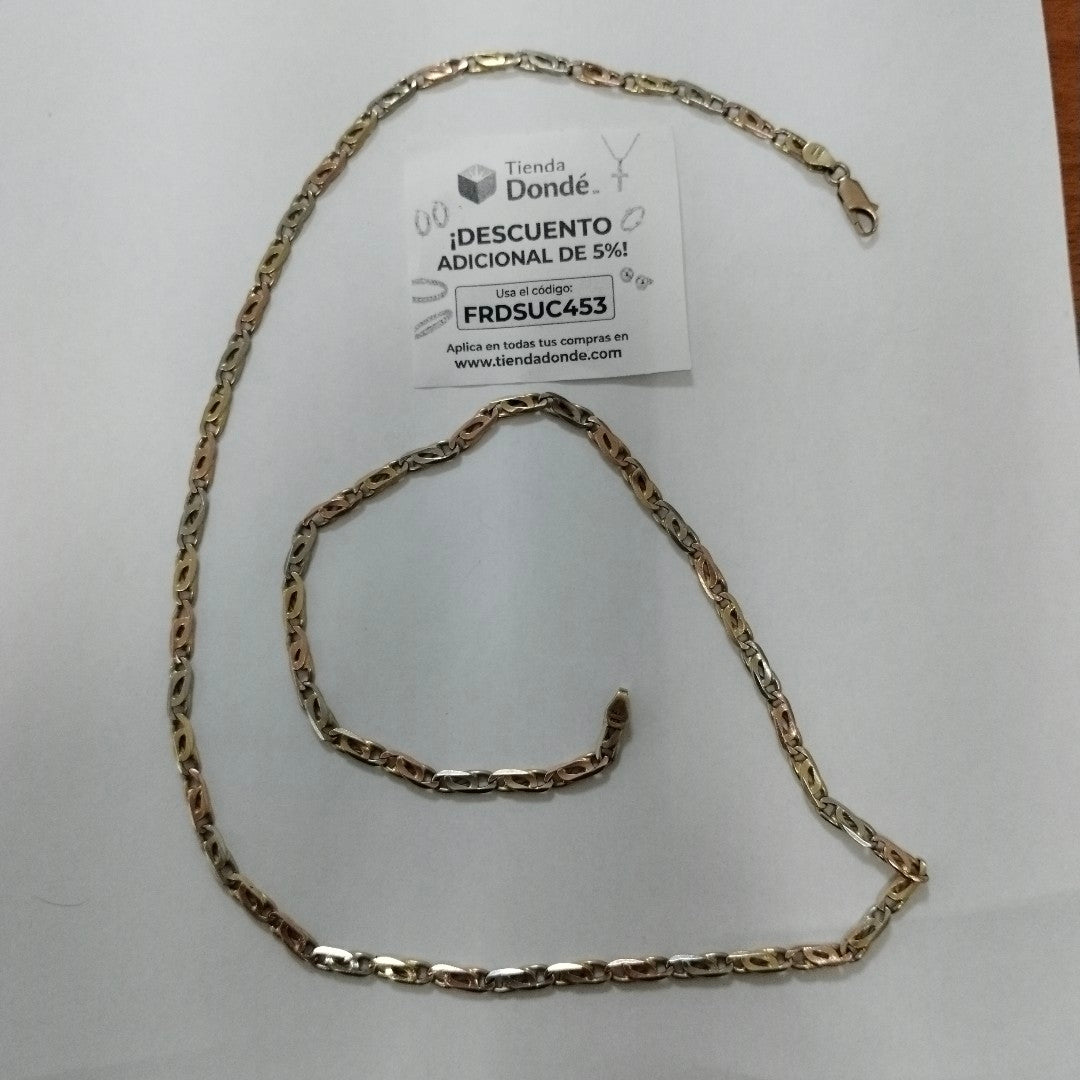 CADENA ORO COMBINADO 14 K 26.9 GRMS (SEMINUEVO)