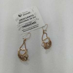 ARETES PAR ORO 14 K 4,60 GRMS (SEMINUEVO)