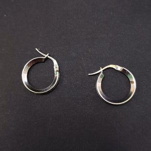 ARRACADAS PAR ORO BLANCO 14 K 1.7 GRMS (SEMINUEVO)