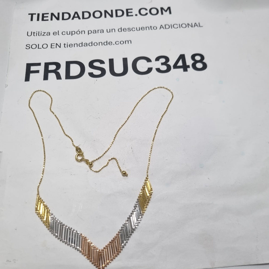 GARGANTILLA ORO, ORO COMBINADO 14 K 4.4 GRMS (SEMINUEVO)