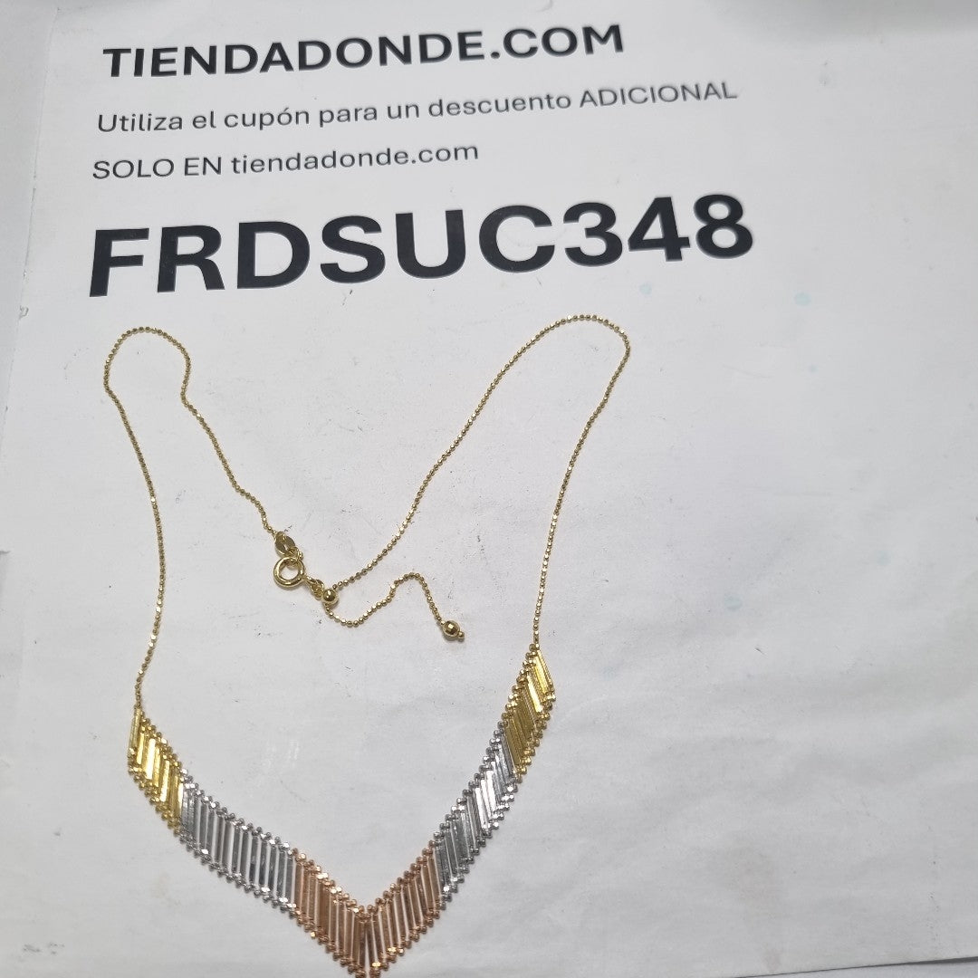 GARGANTILLA ORO, ORO COMBINADO 14 K 4.4 GRMS (SEMINUEVO)