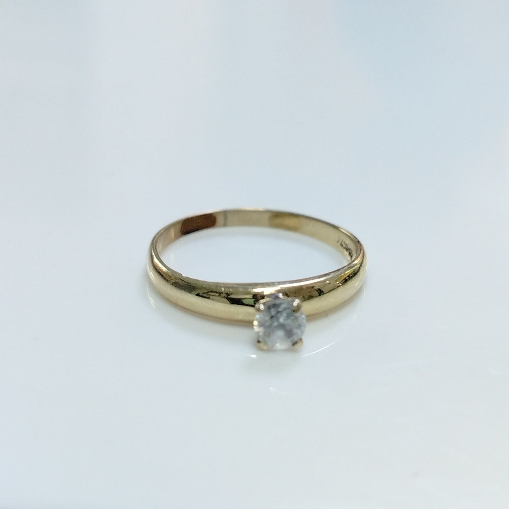 ANILLITO, SOLITARIO ORO 14 K 1.6 GRMS (SEMINUEVO)