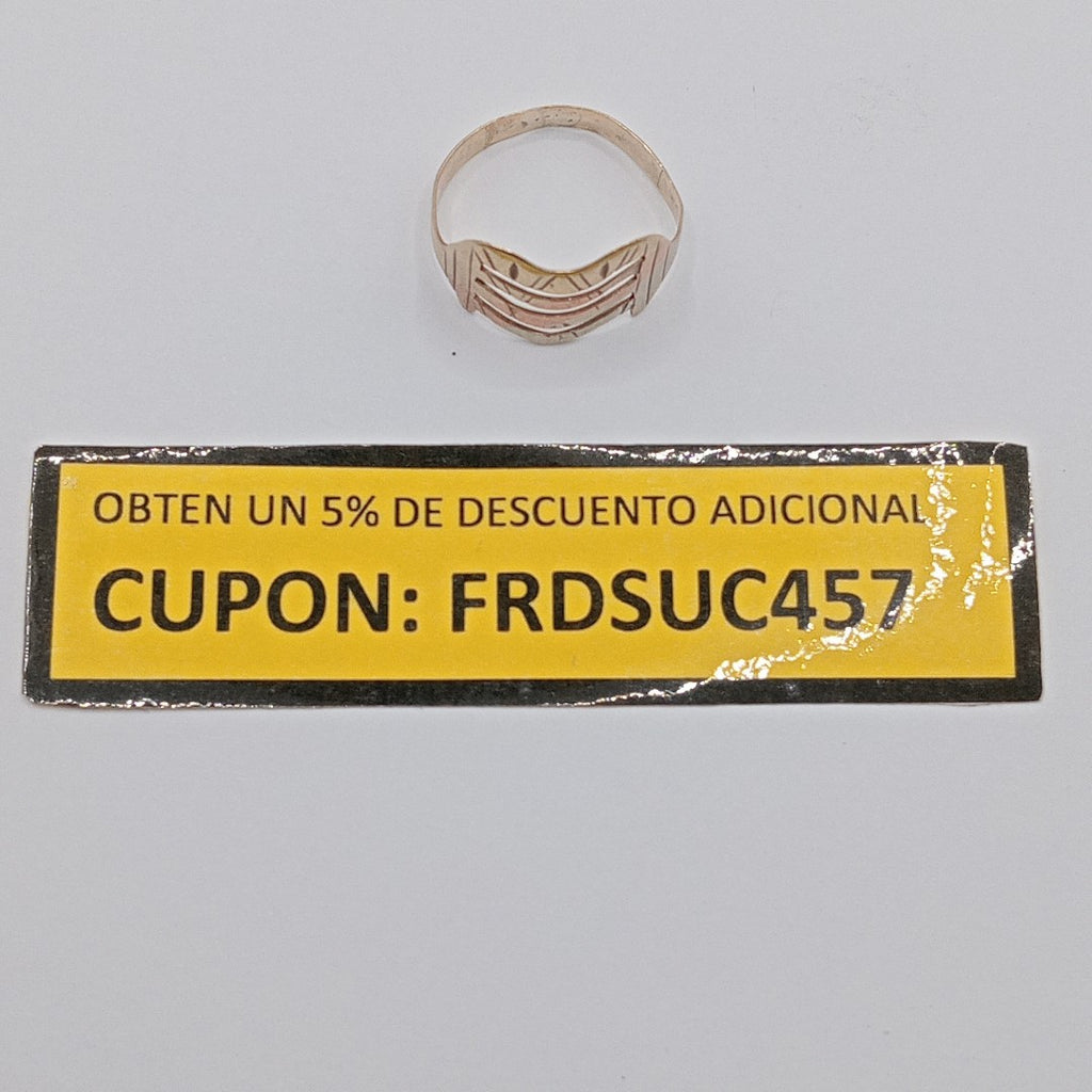 ANILLITO ORO COMBINADO 10 K 1,60 GRMS (SEMINUEVO)