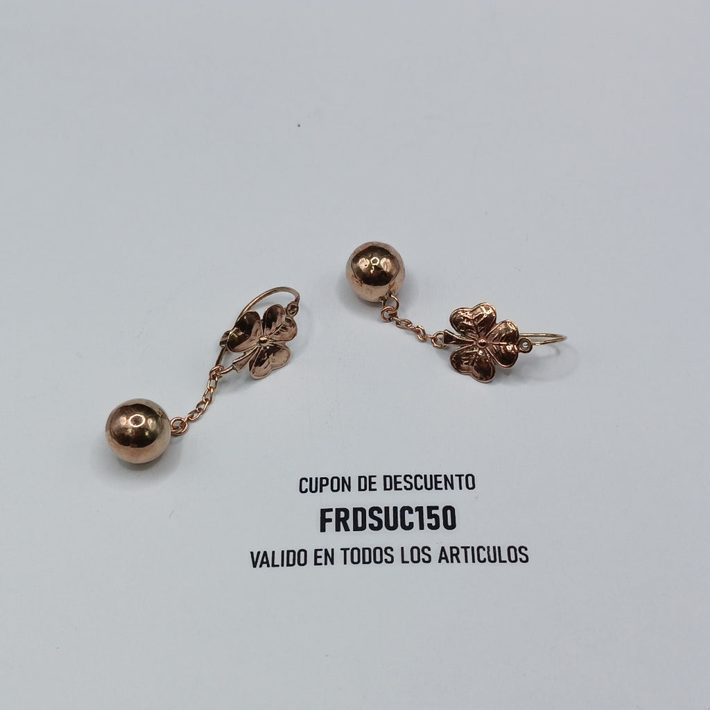 ARETES PAR ORO 8 K 4 GRMS (SEMINUEVO)