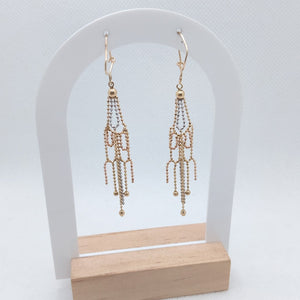 ARETES PAR ORO COMBINADO 14 K 2.3 GRMS (SEMINUEVO)