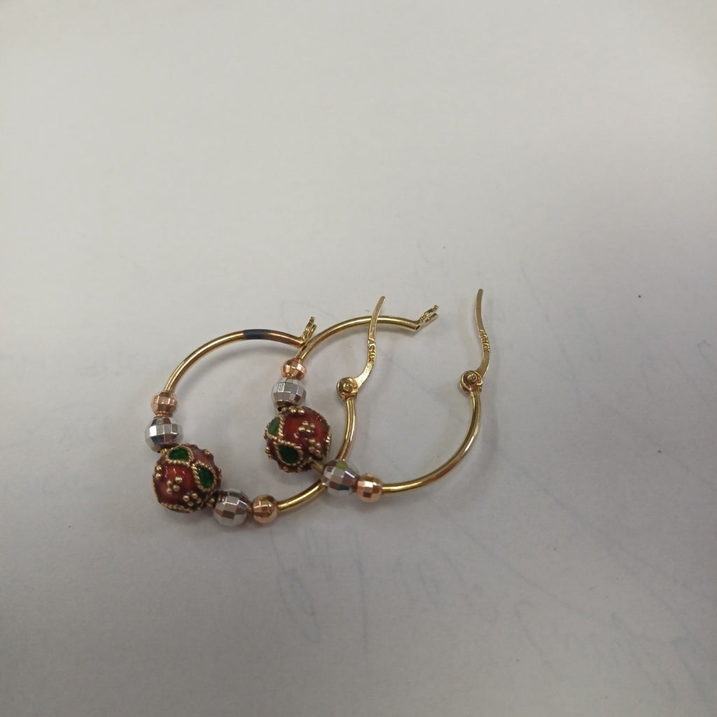 ARRACADAS PAR ORO 14 K 3.5 GRMS (SEMINUEVO)