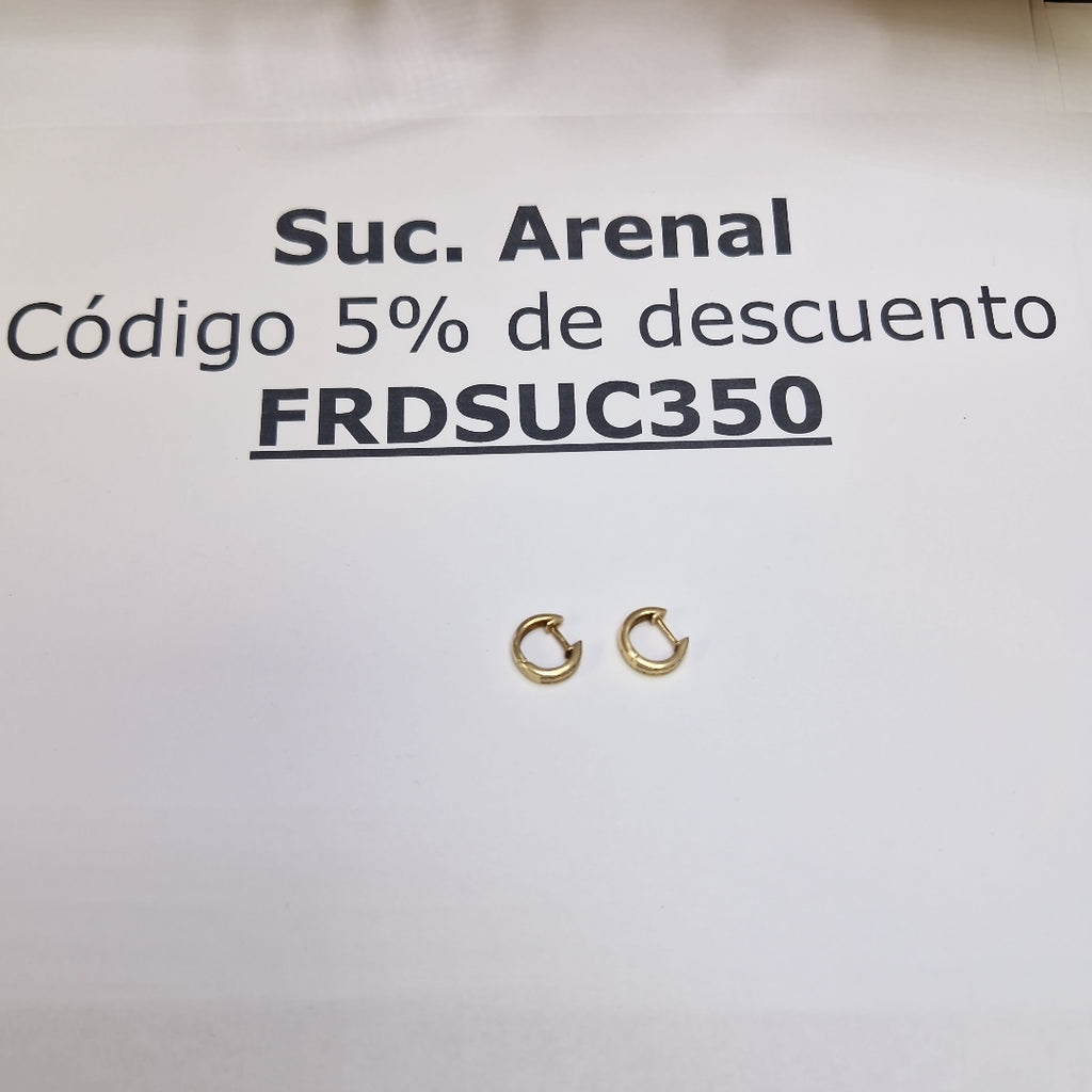 ARRACADAS PAR ORO 14 K 2,90 GRMS (SEMINUEVO)