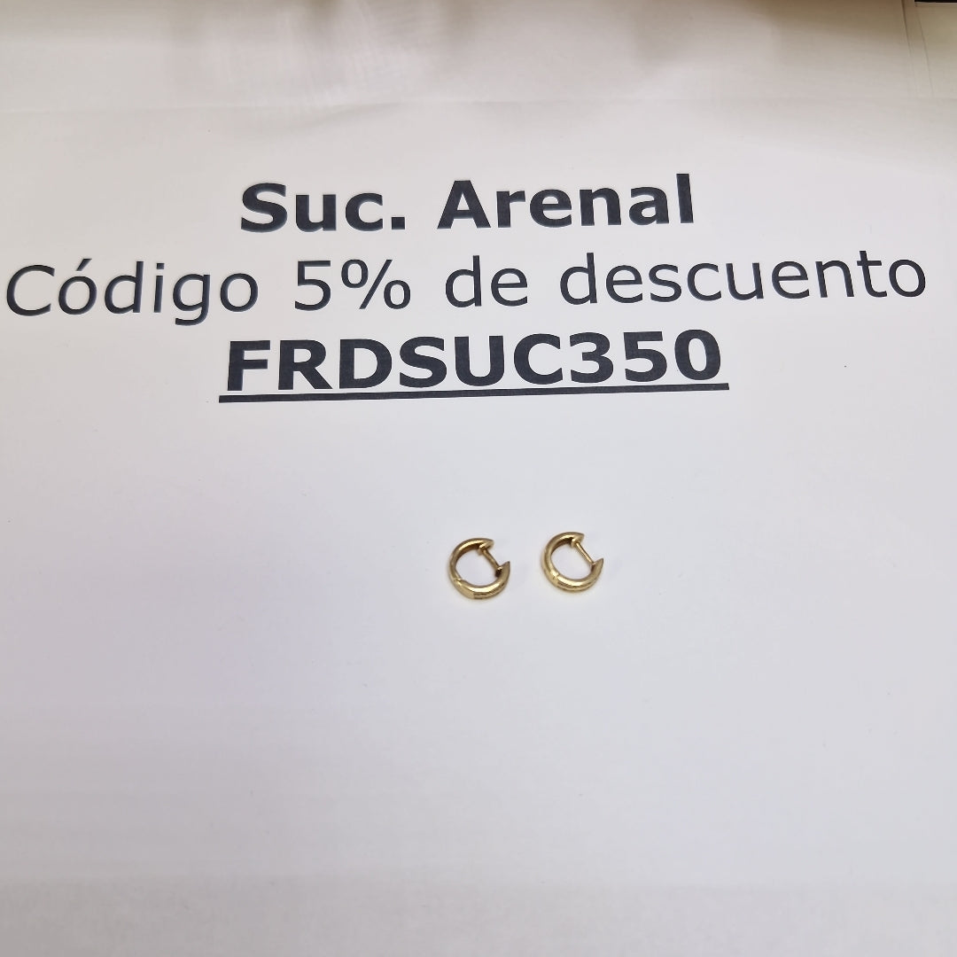 ARRACADAS PAR ORO 14 K 2,90 GRMS (SEMINUEVO)