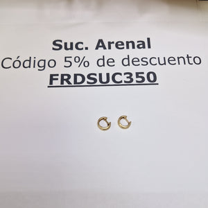 ARRACADAS PAR ORO 14 K 2,90 GRMS (SEMINUEVO)