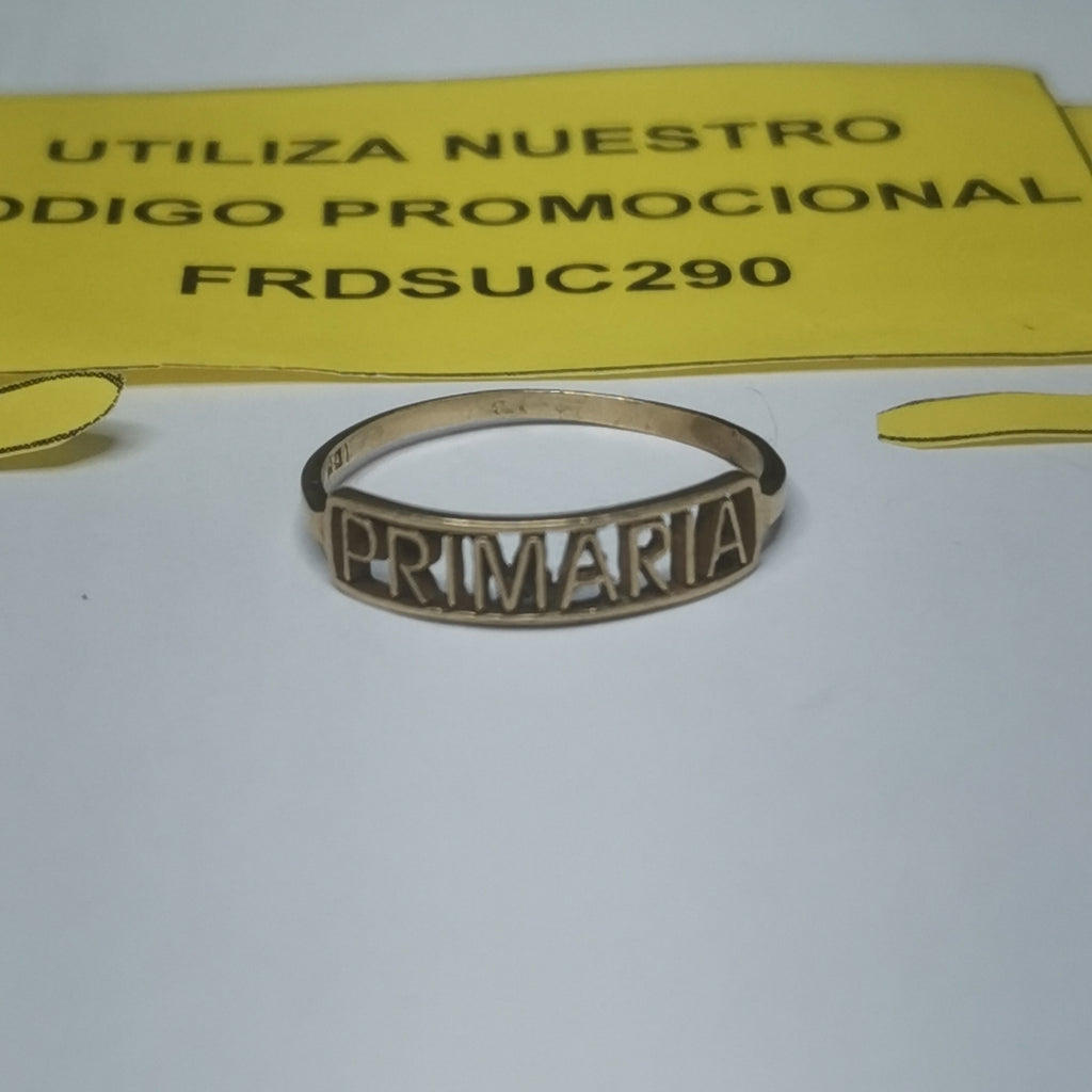 ANILLO DE GRADUACIÓN ORO 10 K 0.9 GRMS (SEMINUEVO)