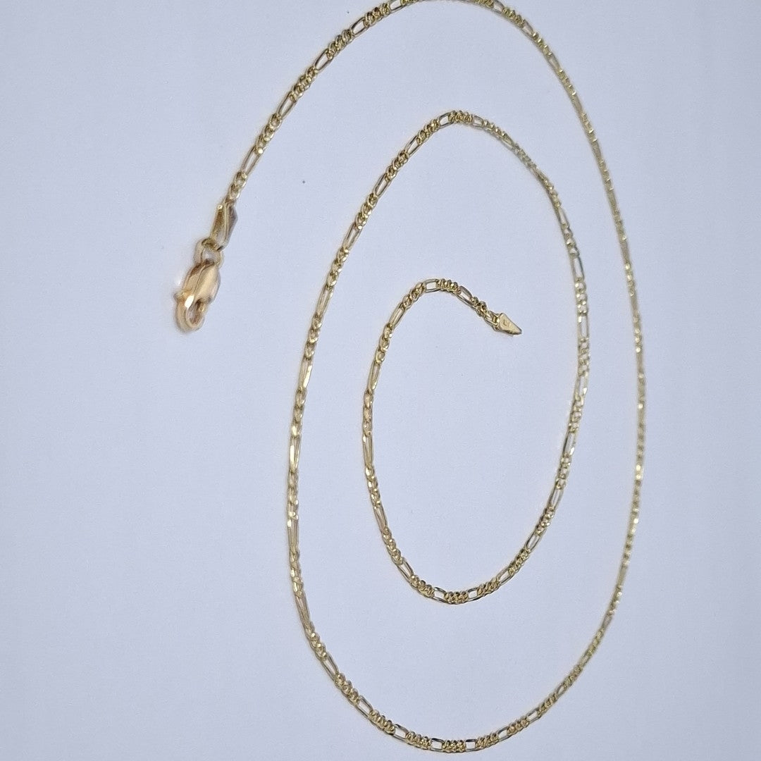 CADENAS 3X1 ORO 14K 55 CM 4 GR (NUEVO)