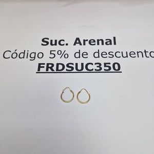 ARRACADAS PAR ORO 14 K 1,20 GRMS (SEMINUEVO)