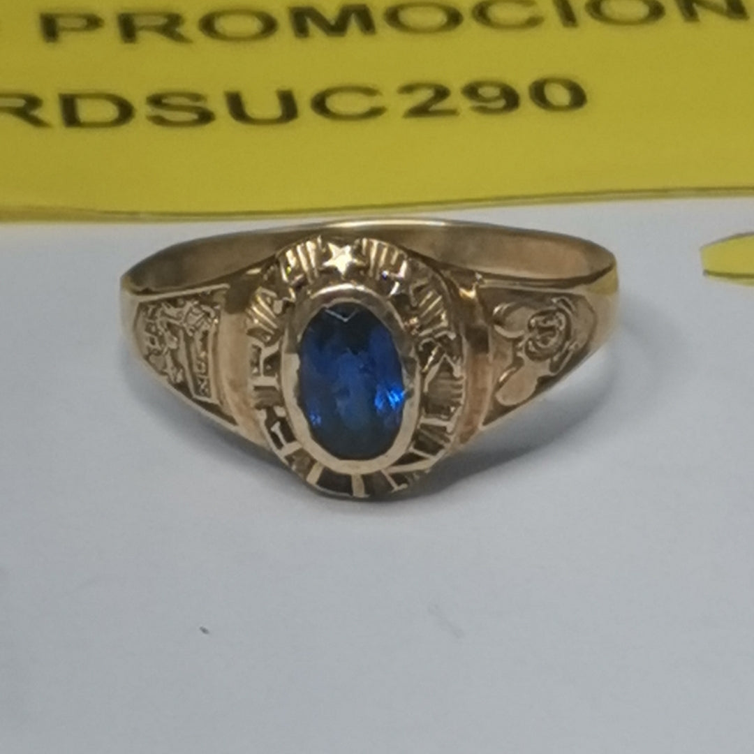 ANILLO DE GRADUACIÓN ORO 10 K 1.3 GRMS (SEMINUEVO)