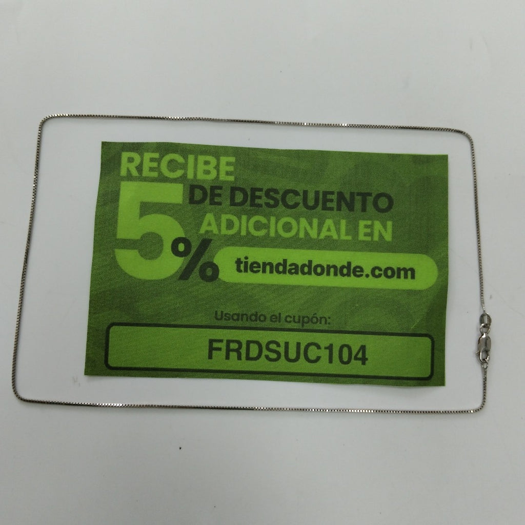 CADENA ORO BLANCO 14 K 2,80 GRMS (SEMINUEVO)