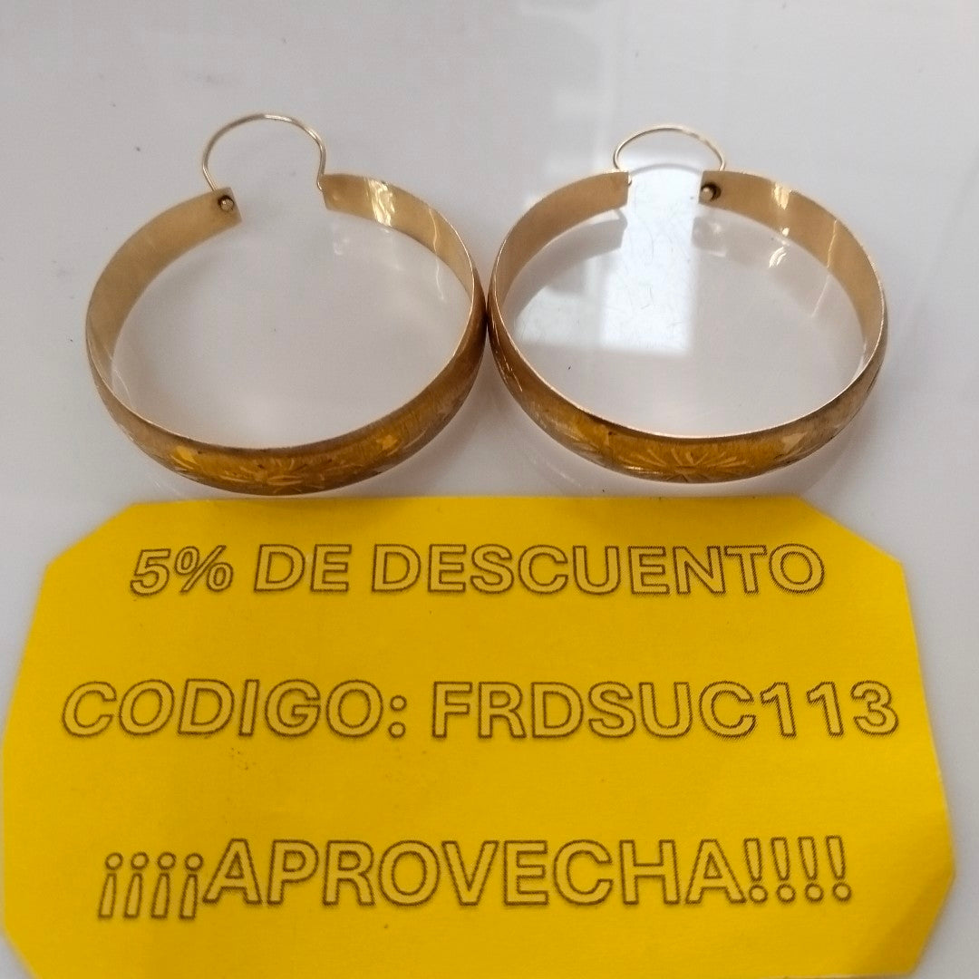 ARRACADAS PAR ORO 14 K 10,30 GRMS (SEMINUEVO)
