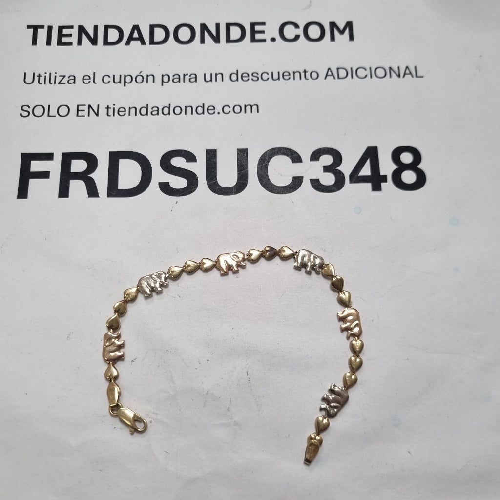 PULSERA ORO COMBINADO 14 K 6 GRMS (SEMINUEVO)