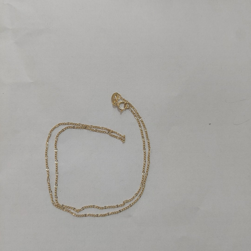 CADENAS TEJIDO FIGARO ORO 10K 40 A 45 CM 1 GR (NUEVO)