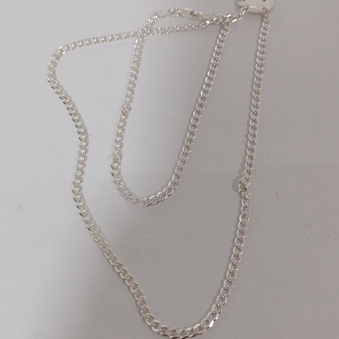 CADENA BARBADA PLATA .925 55 CM 8.42 GR (NUEVO)