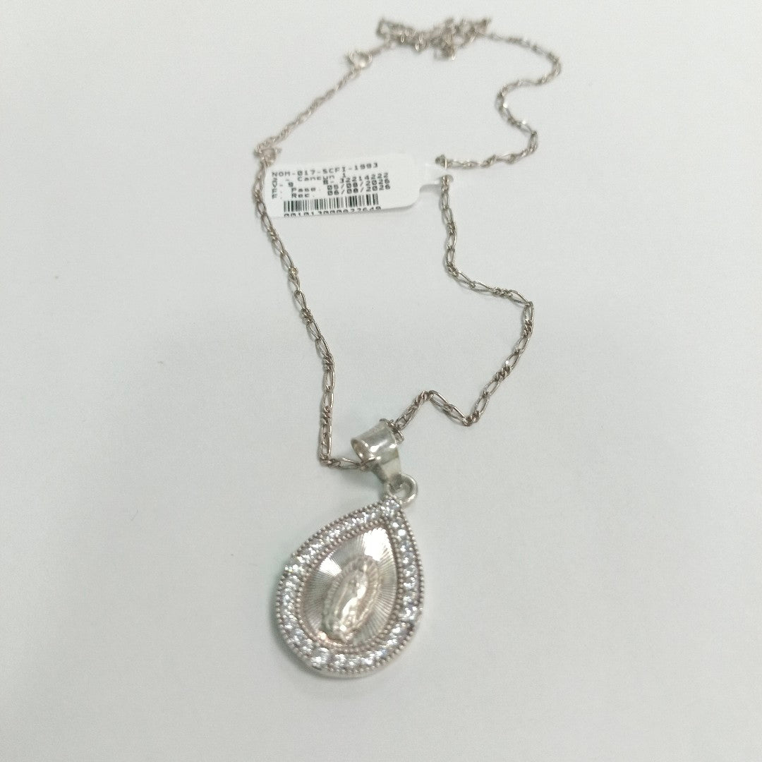 CADENA,MEDALLA RELIGIOSA PLATA 7,70 GRMS (SEMINUEVO)