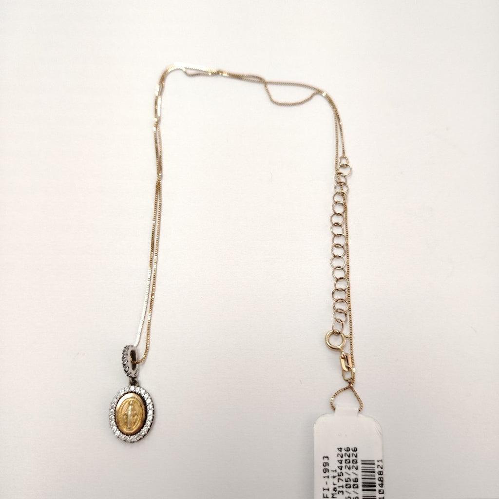 CADENA, MEDALLA RELIGIOSA ORO 14 K 2.6 GRMS (SEMINUEVO)