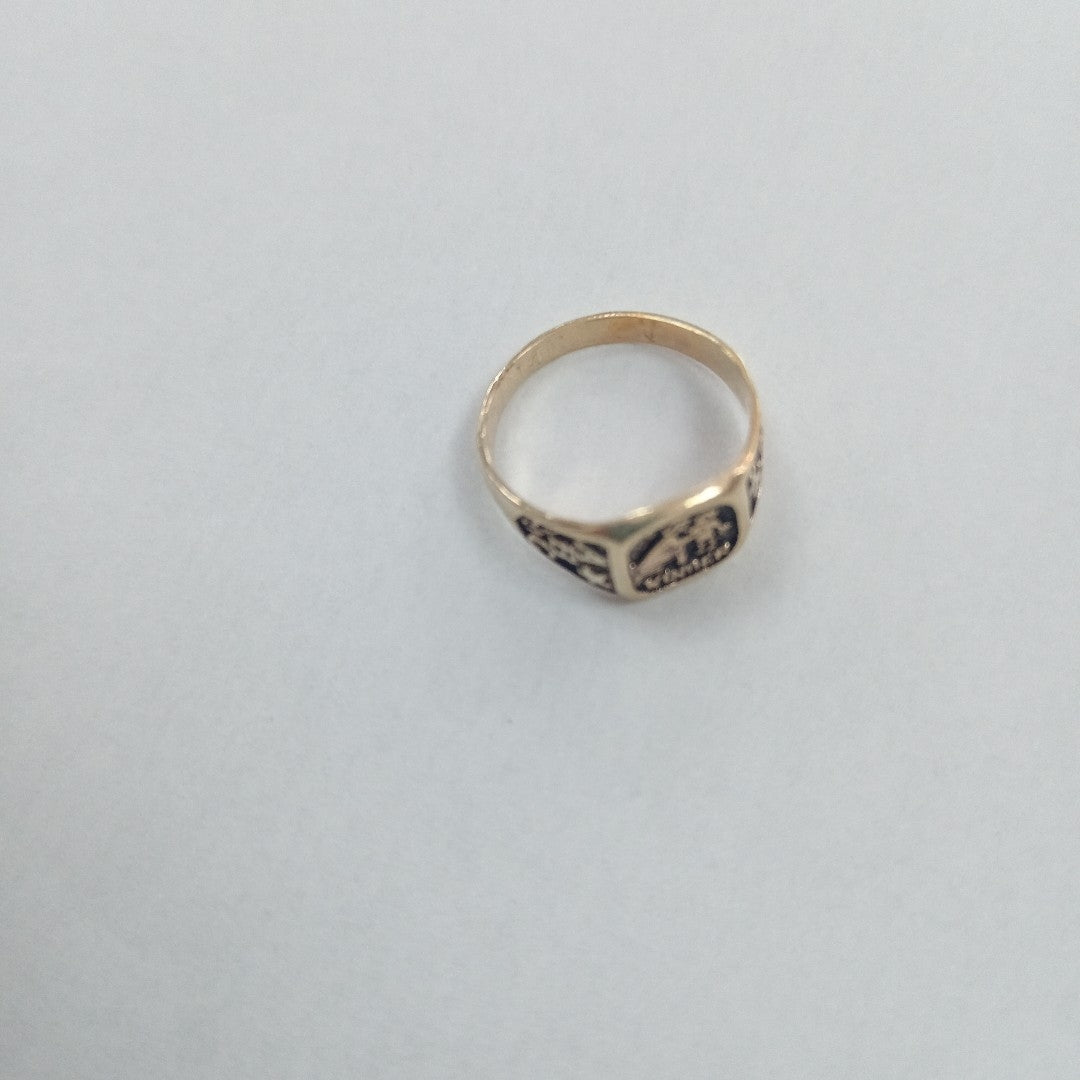 ANILLO DE GRADUACIÓN ORO 14 K 1.5 GRMS (SEMINUEVO)