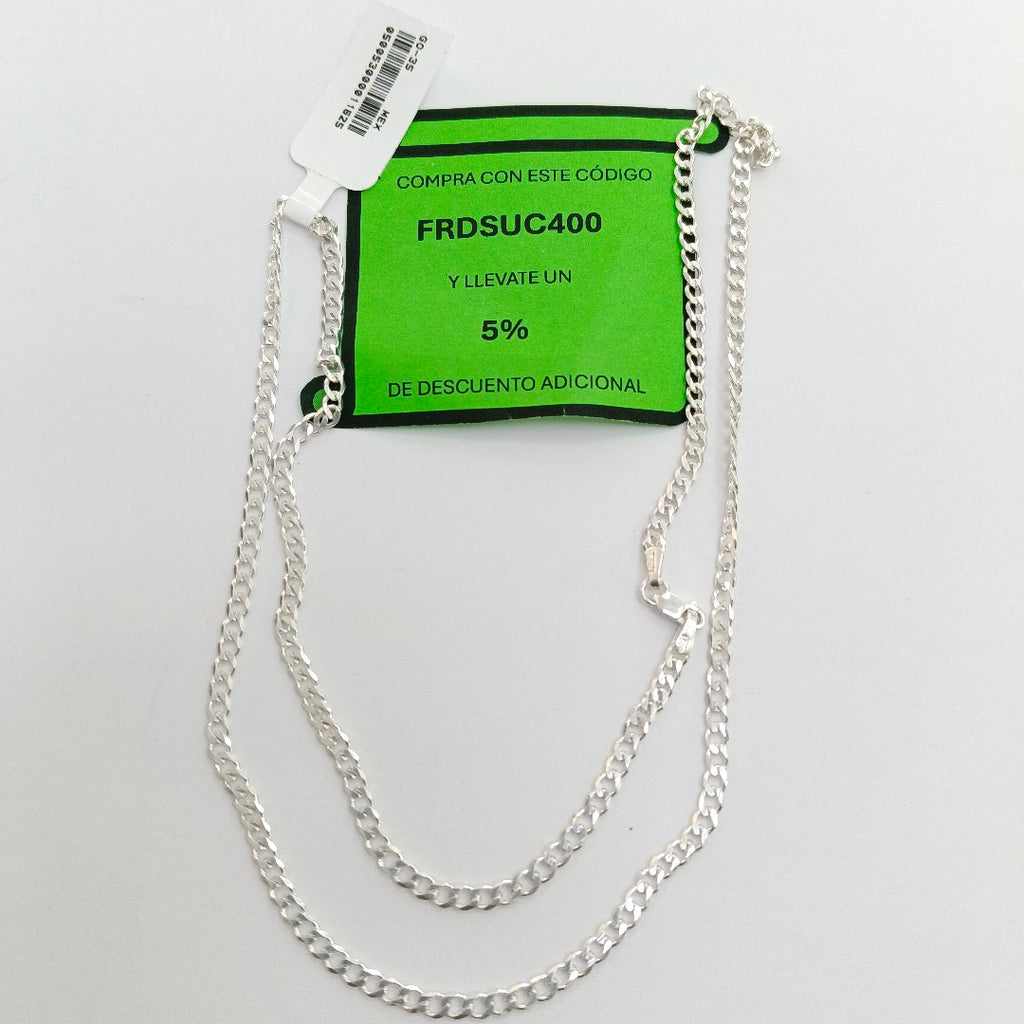 CADENA BARBADA PLATA .925 60 CM 9.32 GR (NUEVO)