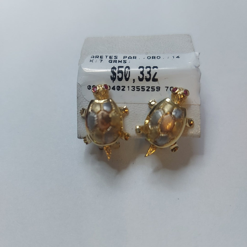 ARETES PAR ORO 14 K 7 GRMS (SEMINUEVO)