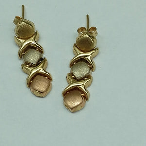 ARETES PAR ORO 14 K 3.8 GRMS (SEMINUEVO)