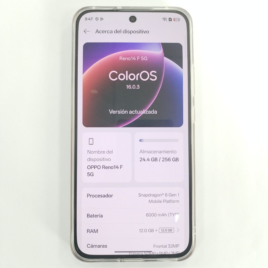CELULAR OPPO RENO 14 F CPH2743 (2025) 256 GB 12 GB RAM (SEMINUEVO)