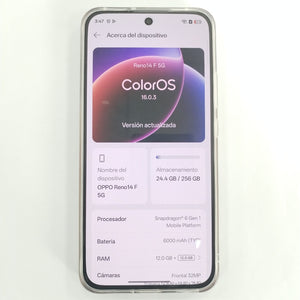 CELULAR OPPO RENO 14 F CPH2743 (2025) 256 GB 12 GB RAM (SEMINUEVO)