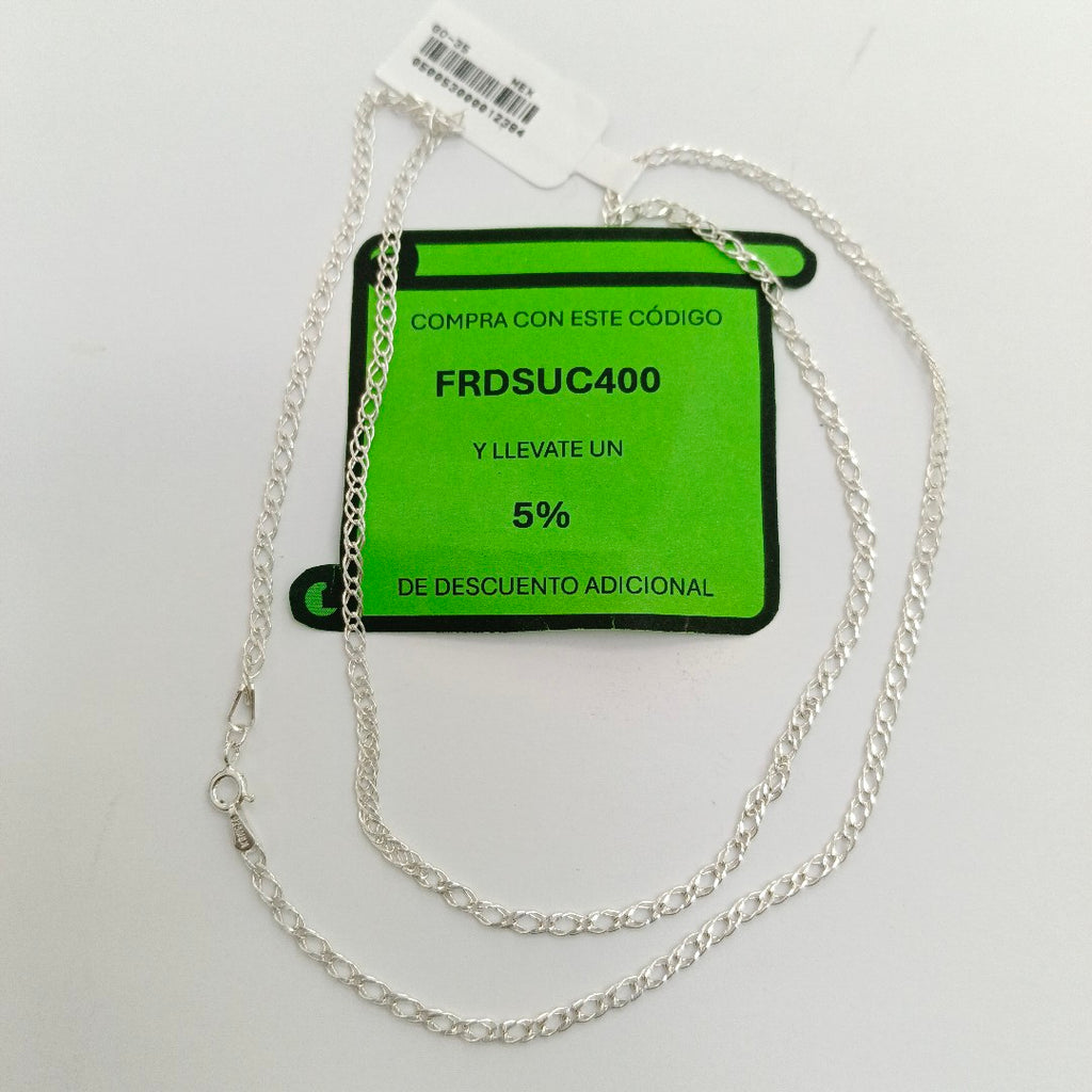 CADENA DOBLE ESLABON PLATA .925 55 CM 4.03 GR (NUEVO)