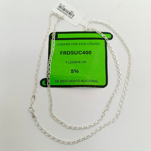 CADENA DOBLE ESLABON PLATA .925 55 CM 4.03 GR (NUEVO)
