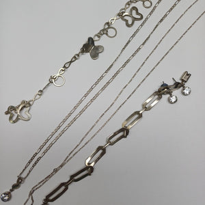 BROQUELES PAR, CADENA, DIJE, GARGANTILLA, PULSERA PLATA 27.6 GRMS (SEMINUEVO)