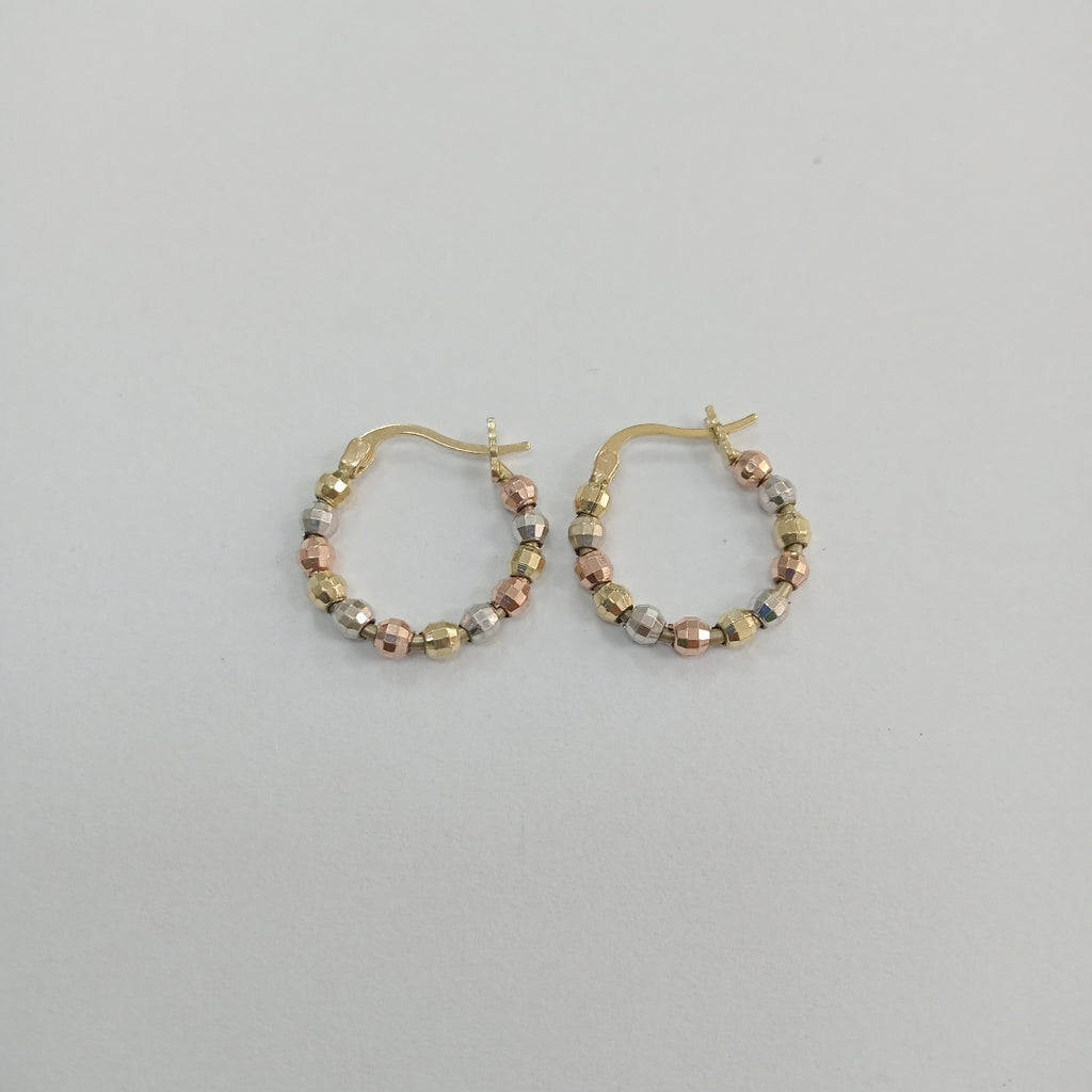 ARRACADAS PAR ORO,ORO COMBINADO 14 K 2,60 GRMS (SEMINUEVO)