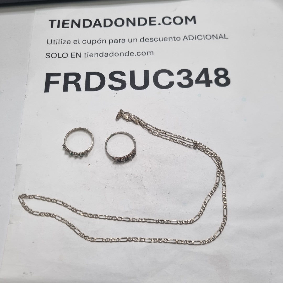ANILLO, CADENA PLATA 3.9 GRMS (SEMINUEVO)