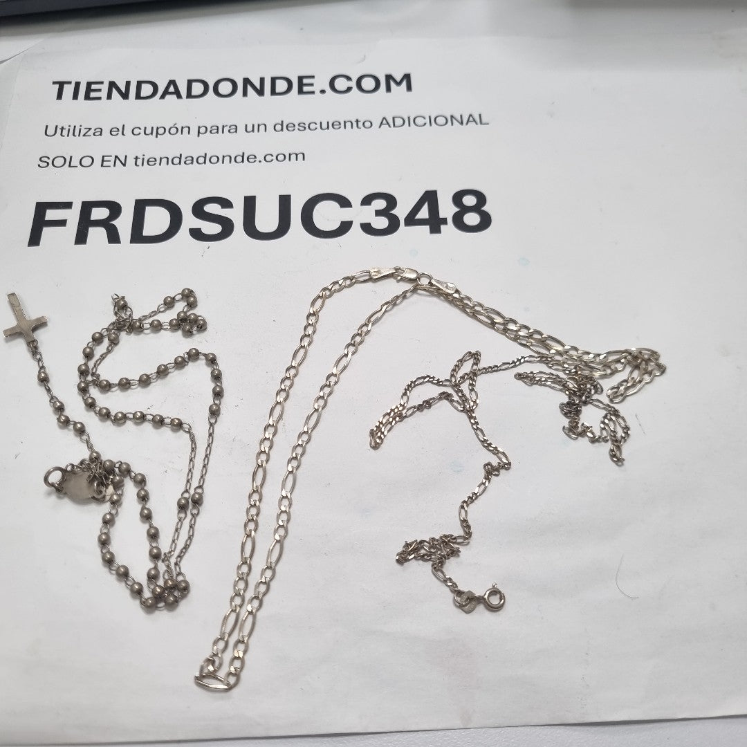 CADENA, ROSARIO PLATA 15.1 GRMS (SEMINUEVO)