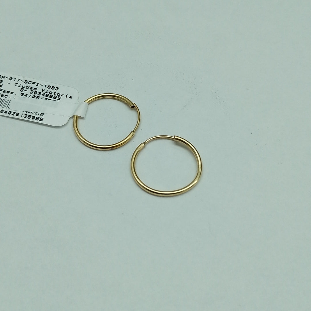 ARRACADAS PAR ORO 14 K 1.1 GRMS (SEMINUEVO)